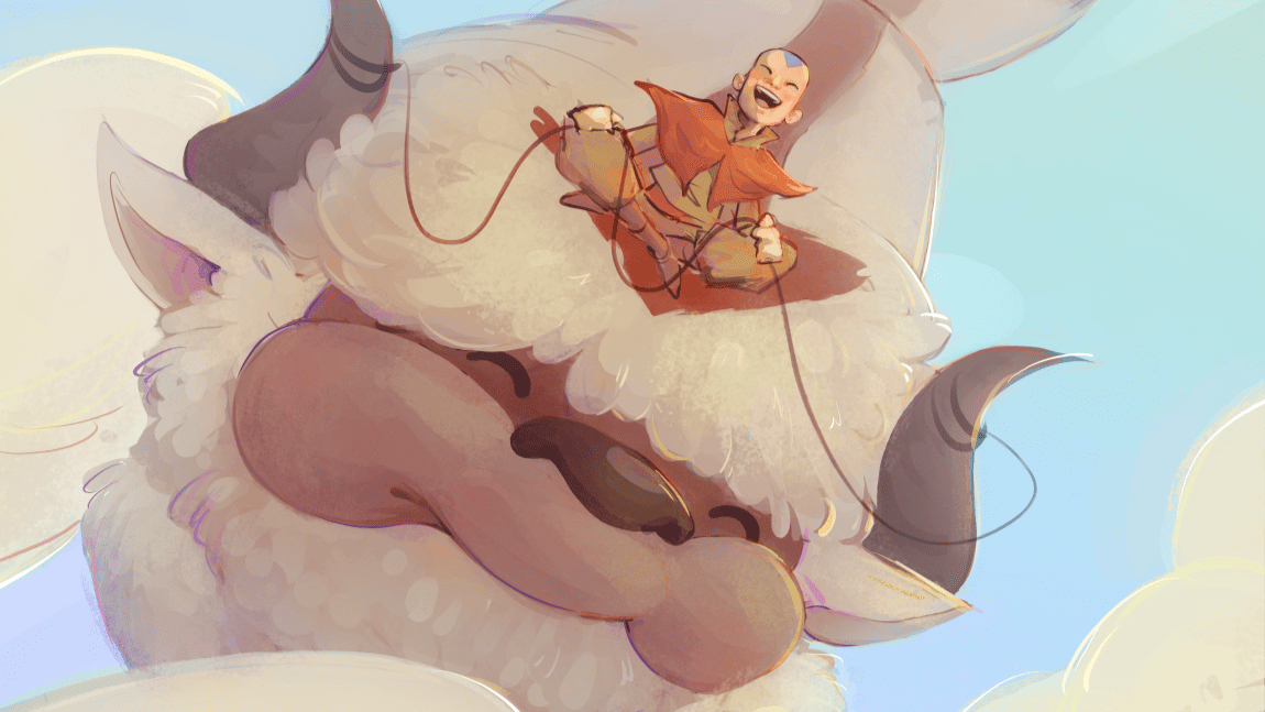 Aang and Appa Speedpaint